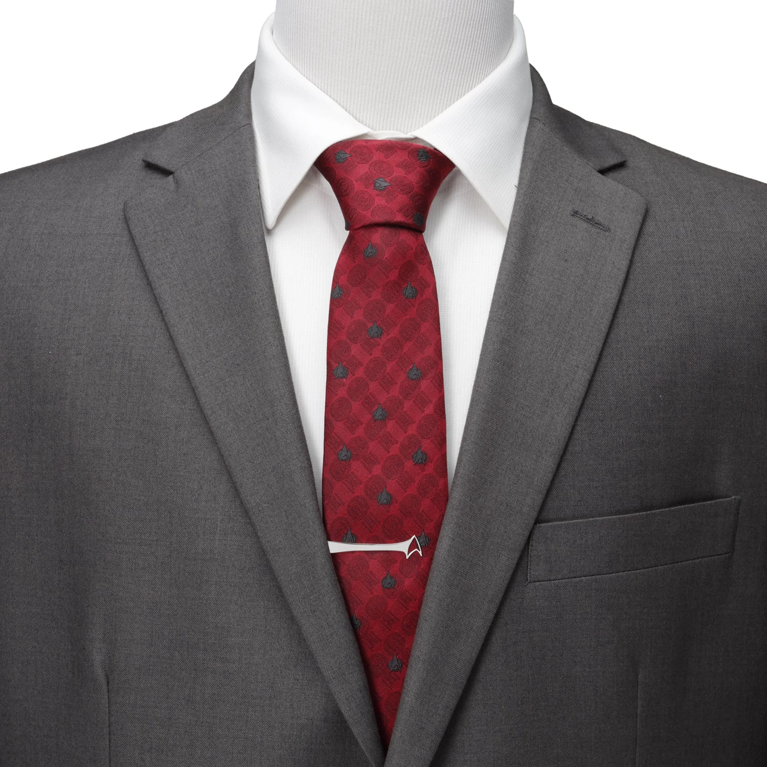 Star Trek: The Next Generation Red Delta Shield Men's Tie 4 Star Trek: The Next Generation Red Delta Shield Men's Tie - Image 2