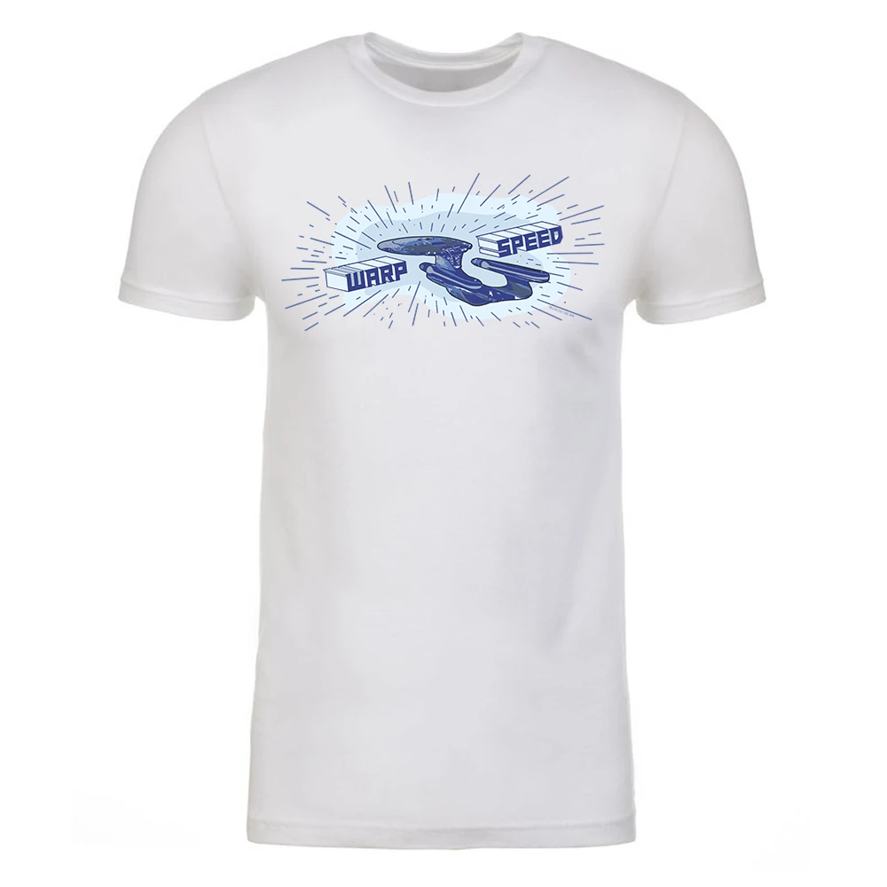 Star Trek: The Next Generation Warp Speed Adult Short Sleeve T-Shirt 3 Star Trek: The Next Generation Warp Speed Adult Short Sleeve T-Shirt