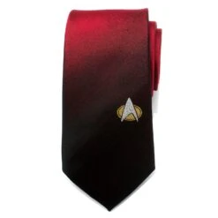 Star Trek: The Next Generation Shield Red Ombre Men's Tie -T-shirt Store ST TNGOMB RD TR 1