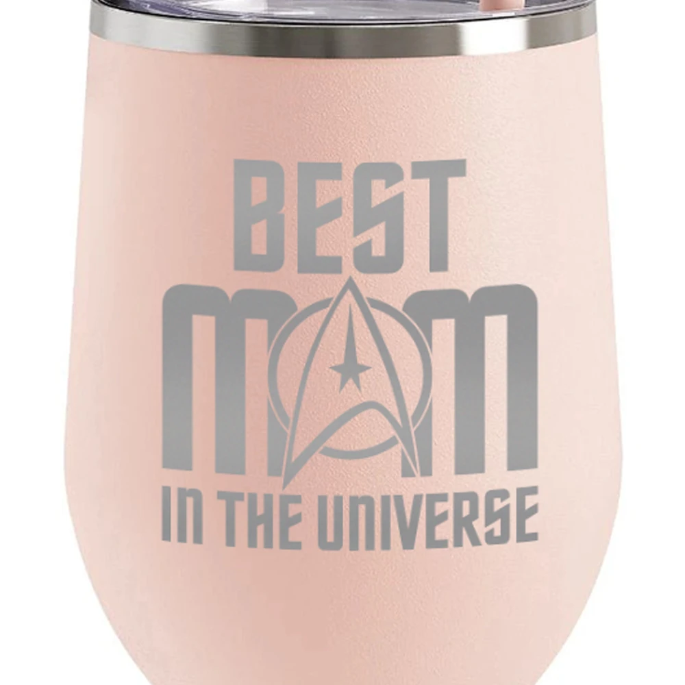 Star Trek: The Original Series Best Mom In The Universe Laser Engraved Wine Tumbler With Straw 4 Star Trek: The Original Series Best Mom In The Universe Laser Engraved Wine Tumbler With Straw - Image 2