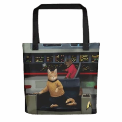 Star Trek: The Original Series Kirk's Chair Cat Premium Tote Bag