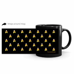 Star Trek: The Original Series Candy Corn Deltas Black Mug -T-shirt Store ST TOS CCD 11oz Black Mug Mockup