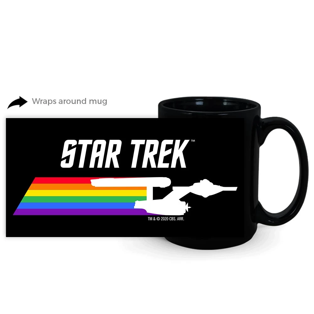Star Trek: The Original Series Pride Enterprise Black Mug 5 Star Trek: The Original Series Pride Enterprise Black Mug - Image 3