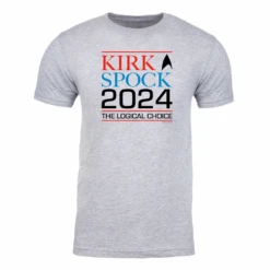 Star Trek: The Original Series Kirk & Spock 2024 Adult Short Sleeve T-Shirt -T-shirt Store ST TOS KS24 100011 Adult ShortSleeve Tshirt HeatherGrey MF