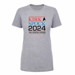Star Trek: The Original Series Kirk & Spock 2024 Women's Short Sleeve T-Shirt -T-shirt Store ST TOS KS24 100012 Womens ShortSleeve Tshirt HeatherGrey MF