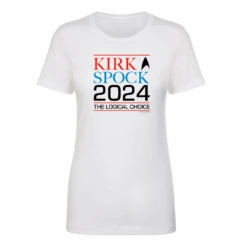 Star Trek: The Original Series Kirk & Spock 2024 Women's Short Sleeve T-Shirt -T-shirt Store ST TOS KS24 100012 Womens ShortSleeve Tshirt White MF