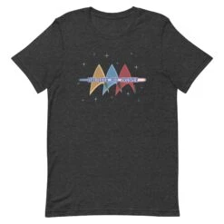 Star Trek: The Original Series Live Long & Prosper Deltas Adult Short Sleeve T-Shirt -T-shirt Store ST TOS LLP 84 100894 DARK GREY HEATHER MF