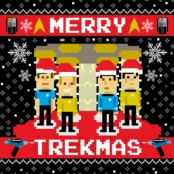Star Trek: The Original Series Merry Trekmas Black Mug -T-shirt Store ST TOS MT Black Mug RO