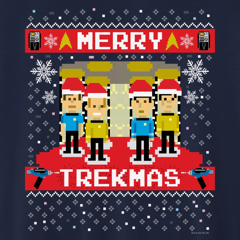 Star Trek: The Original Series Merry Trekmas Fleece Crewneck Sweatshirt 4 Star Trek: The Original Series Merry Trekmas Fleece Crewneck Sweatshirt - Image 2