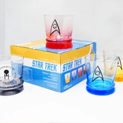Star Trek: The Original Series Glasses - Set Of 4 -T-shirt Store ST TOS Merch Box 001