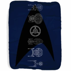 Star Trek: The Original Series Ships Of The Line Delta Sherpa Blanket -T-shirt Store ST TOS SOTL 100206 60x80 Flat MF