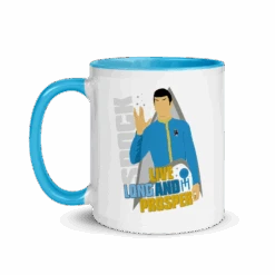 Star Trek: The Original Series Spock Live Long And Prosper Two-Tone Mug -T-shirt Store ST TOS Spock Quote 101009 LF BLU MF 83013887 c348 4133 9b13 d76791ae4823