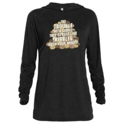 Star Trek: The Original Series Wash Your Hands Tribbles Stack Adult Tri-Blend Raglan Hoodie