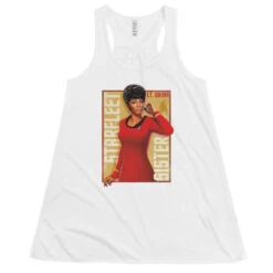 Star Trek: The Original Series Uhura Starfleet Sister Women's Flowy Racerback Tank Top 9 Star Trek: The Original Series Uhura Starfleet Sister Women's Flowy Racerback Tank Top -T-shirt Store ST UHURA1 80 100635 WHITE MF