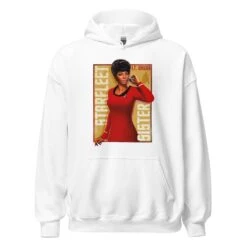 Star Trek: The Original Series Uhura Starfleet Sister Hooded Sweatshirt 13 Star Trek: The Original Series Uhura Starfleet Sister Hooded Sweatshirt -T-shirt Store ST UHURA1 80 100861 WHITE MF