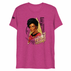 Star Trek: The Original Series Uhura The Future Is Female Unisex Tri-Blend T-Shirt -T-shirt Store ST UHURA2 72 100893 BERRY MF