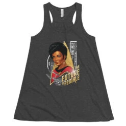 Star Trek: The Original Series Uhura The Future Is Female Women's Flowy Racerback Tank Top 9 Star Trek: The Original Series Uhura The Future Is Female Women's Flowy Racerback Tank Top -T-shirt Store ST UHURA2 80 100635 DARK GREY HEATHER MF