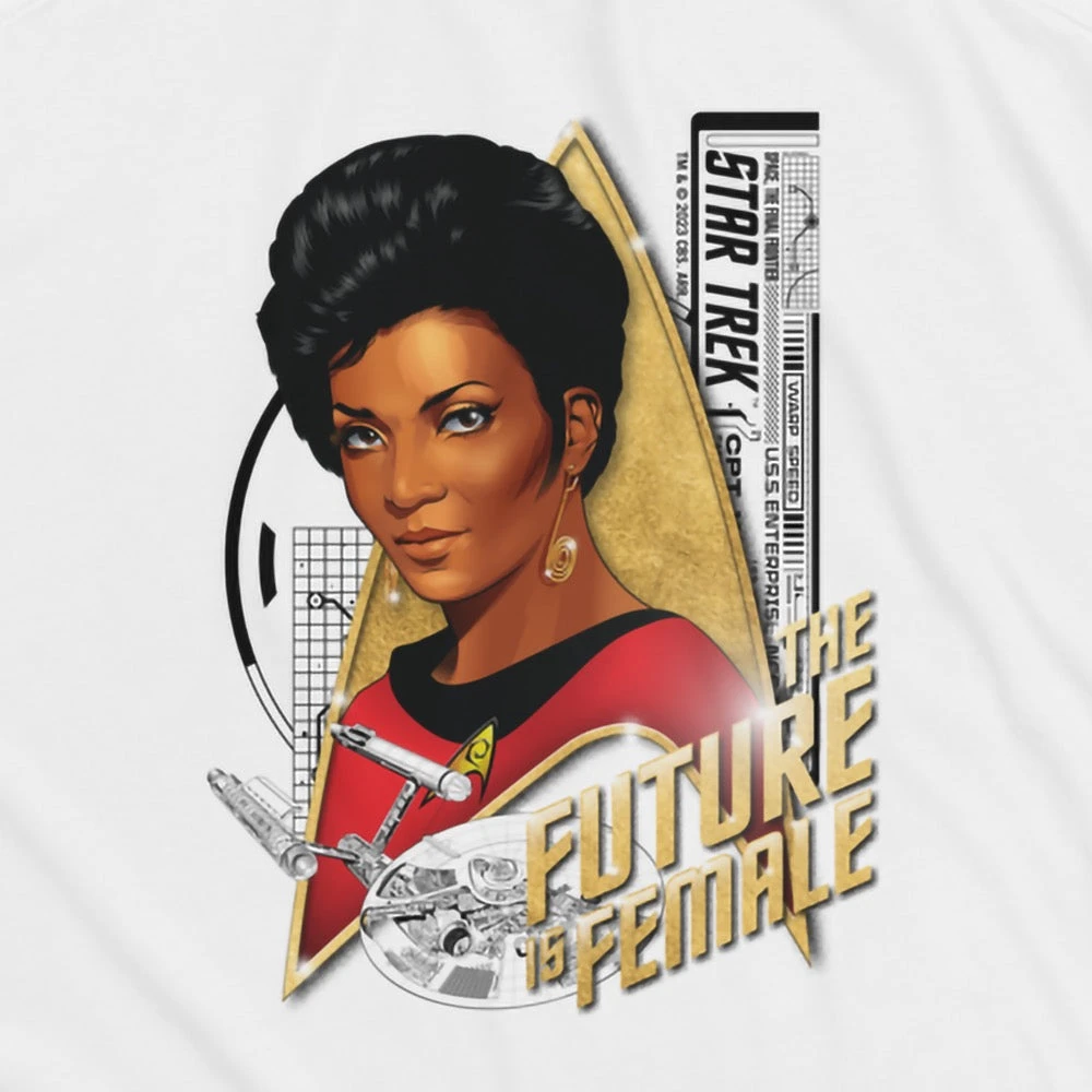 Star Trek: The Original Series Uhura The Future Is Female Women's Flowy Racerback Tank Top 4 Star Trek: The Original Series Uhura The Future Is Female Women's Flowy Racerback Tank Top - Image 2