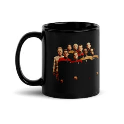Star Trek: Voyager 25 Gold Original Crew Double Sided Black Mug