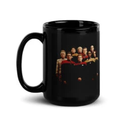 Star Trek: Voyager 25 Gold Original Crew Double Sided Black Mug -T-shirt Store ST V 25GCD 15oz Black Mug Left