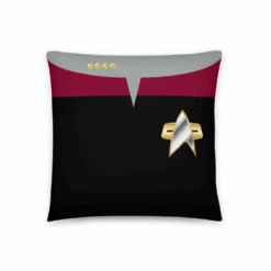Star Trek: Voyager Command Uniform Throw Pillow -T-shirt Store ST V CUP 100256 Pillow Back MF