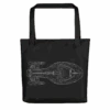 Star Trek: Voyager 25 Schematic Premium Tote Bag 2 Star Trek: Voyager 25 Schematic Premium Tote Bag -T-shirt Store ST V S25 Tote Bag Mockup Front