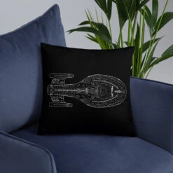 Star Trek: Voyager 25 Schematic Pillow 16" X 16"