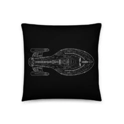 Star Trek: Voyager 25 Schematic Pillow 16" X 16" -T-shirt Store ST V S26 Pillow 16x16 Mockup Front