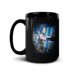 Star Trek: Voyager Seven Of Nine Black Mug 7 Star Trek: Voyager Seven Of Nine Black Mug -T-shirt Store ST V SONH 15oz Black Mug Mockup Left