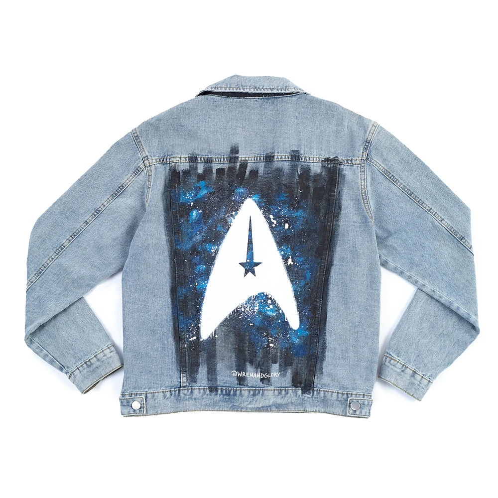 Star Trek Delta Hand-Painted Denim Jacket By Wren + Glory 3 Star Trek Delta Hand-Painted Denim Jacket By Wren + Glory