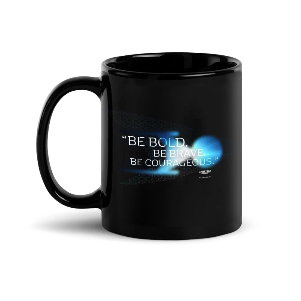 Star Trek: Discovery Be Bold. Be Brave. Be Courageous. Black 11 Oz Mug 5 Star Trek: Discovery Be Bold. Be Brave. Be Courageous. Black 11 Oz Mug - Image 3