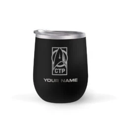 Star Trek: Discovery CTP Personalized 12 Oz Stainless Steel Wine Tumbler -T-shirt Store STD CTP RTIC12ozWine Black 1