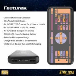 Star Trek: The Next Generation Slim 10,000mAh Triple Charging Power Bank With LCARS Design -T-shirt Store StarTrekLCARSDesignLogoPowerbank2 1024x1024 1