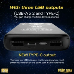 Star Trek: The Next Generation Slim 10,000mAh Triple Charging Power Bank With LCARS Design -T-shirt Store StarTrekLCARSDesignLogoPowerbank5 1024x1024 1