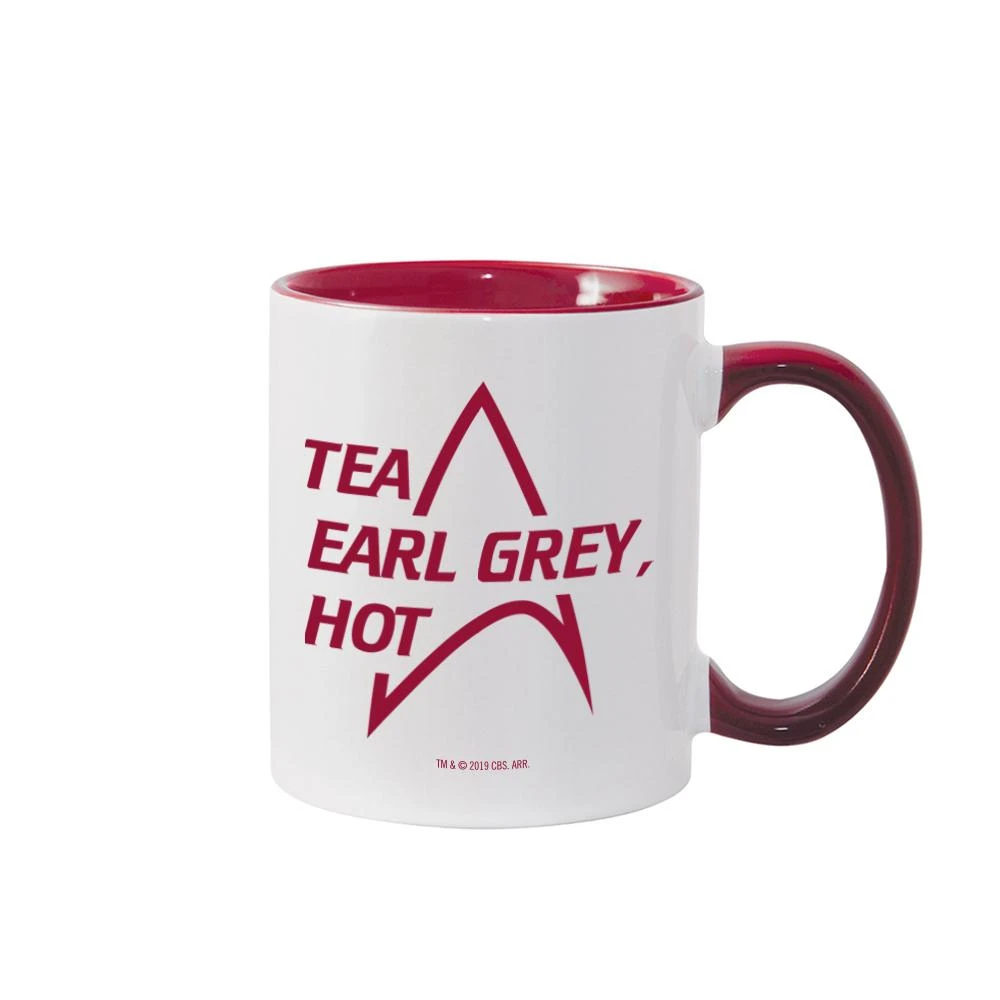 Star Trek: The Next Generation Tea Earl Grey Hot 11 Oz Two-Tone Mug - MAROON 3 Star Trek: The Next Generation Tea Earl Grey Hot 11 Oz Two-Tone Mug - MAROON