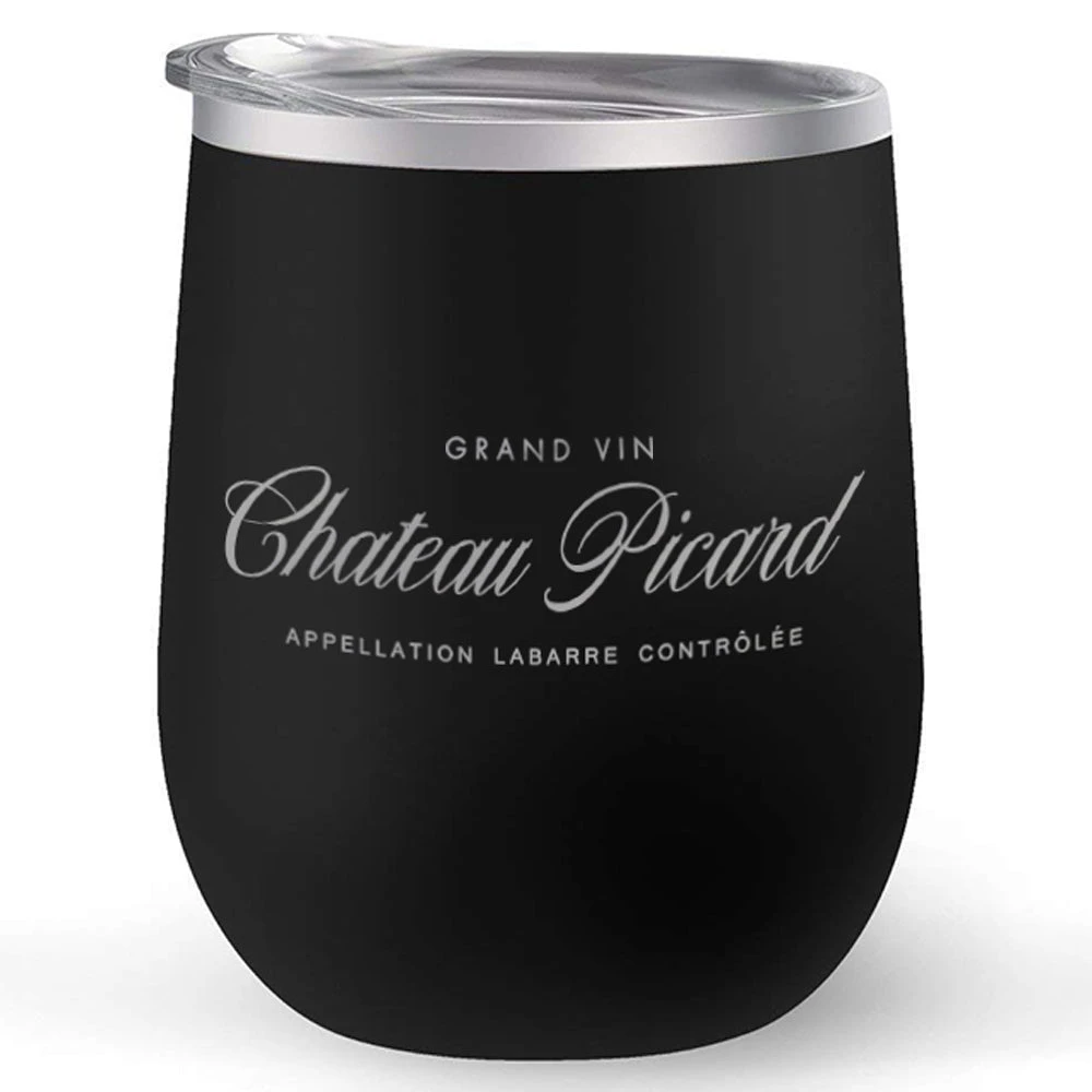 Star Trek: Picard Chateau Picard Logo 12 Oz Stainless Steel Wine Tumbler With Straw 4 Star Trek: Picard Chateau Picard Logo 12 Oz Stainless Steel Wine Tumbler With Straw - Image 2