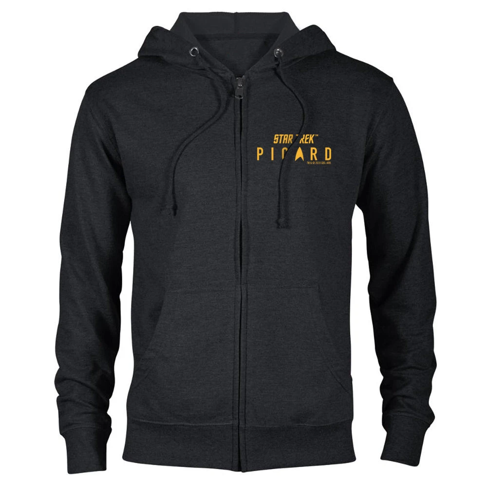 Star Trek: Picard Logo Lightweight Zip Up Hooded Sweatshirt 3 Star Trek: Picard Logo Lightweight Zip Up Hooded Sweatshirt