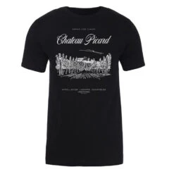 Star Trek: Picard Chateau Picard Vineyard Logo Adult Short Sleeve T-Shirt -T-shirt Store StarTrek Picard NLApparel3600 00304 Black