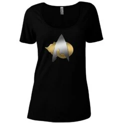 Star Trek: The Next Generation Kitty Cat Logo Women's Relaxed Scoop Neck T-Shirt
