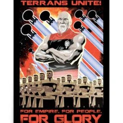Star Trek: The Next Generation Mirror Universe Terrans Unite Premium Poster -T-shirt Store StarTrek TNG MirrorUniverse Terrans Unite PremiumPoster 18x24 Mockup RO