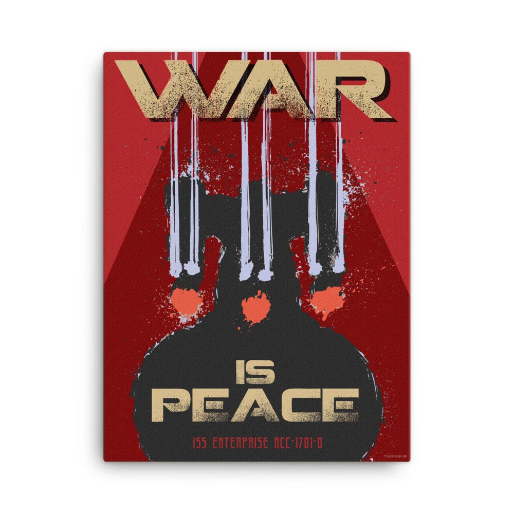 Star Trek: The Next Generation Mirror Universe War Is Peace Wrapped Canvas 3 Star Trek: The Next Generation Mirror Universe War Is Peace Wrapped Canvas