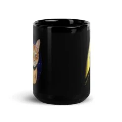 Star Trek: The Original Series Cat Captain Kirk Portrait Black Mug -T-shirt Store StarTrek TOS Cat CaptainKirk 15oz Black Mug Mockup Front