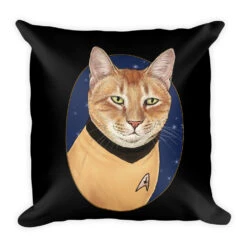 Star Trek: The Original Series Cat Captain Kirk Pillow - 16" X 16"
