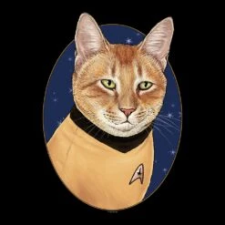 Star Trek: The Original Series Cat Captain Kirk Sherpa Blanket -T-shirt Store StarTrek TOS CatCaptainKirk SherpaBlanket Mockup RO