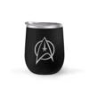 Star Trek: The Original Series Delta 12 Oz Stainless Steel Wine Tumbler -T-shirt Store StarTrek TOS Delta 12oz StainlessSteel Wine Tumbler Mockup Black