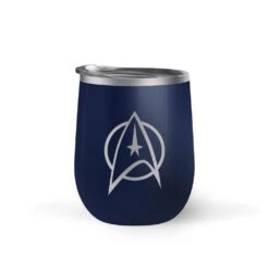 Star Trek: The Original Series Delta 12 Oz Stainless Steel Wine Tumbler -T-shirt Store StarTrek TOS Delta 12oz StainlessSteel Wine Tumbler Mockup MidnightNavy