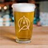 Star Trek: The Original Series Delta Laser Engraved Pint Glass -T-shirt Store StarTrek TOS Delta Laser Engraved Pint Glass Mockup