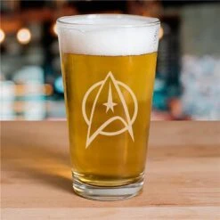 Star Trek: The Original Series Delta Laser Engraved Pint Glass
