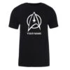 Star Trek: The Original Series Delta Personalized Adult Short Sleeve T-Shirt -T-shirt Store StarTrek TOS Delta Personalized Adult ShortSleeve Tshirt Mockup Black