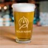 Star Trek: The Original Series Delta Personalized Laser Engraved Pint Glass -T-shirt Store StarTrek TOS Delta Personalized Laser Engraved Pint Glass Mockup